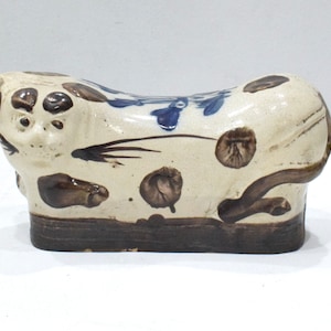 Chinese Antique Porcelain Cat Pillow Head Rest