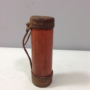 African Snuff Container Masai Kenya Wood Tobacco Snuff Tribal Container