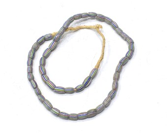 African Stripped  Watermelon Beads Ghana