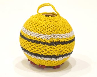 African Zulu Beaded Snuff Gourd South Africa