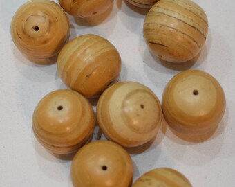 Beads Philippine Inlaid Palmwood Round Vintage Beads 20mm