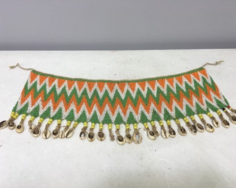African Kirdi Tribe Beaded Puberty Apron Cameroon