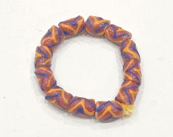 African Krobo Glass Bead Bracelet Ghana West Africa