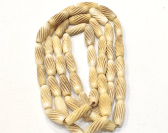 Bead Bone Swirl 1" Bead Strand