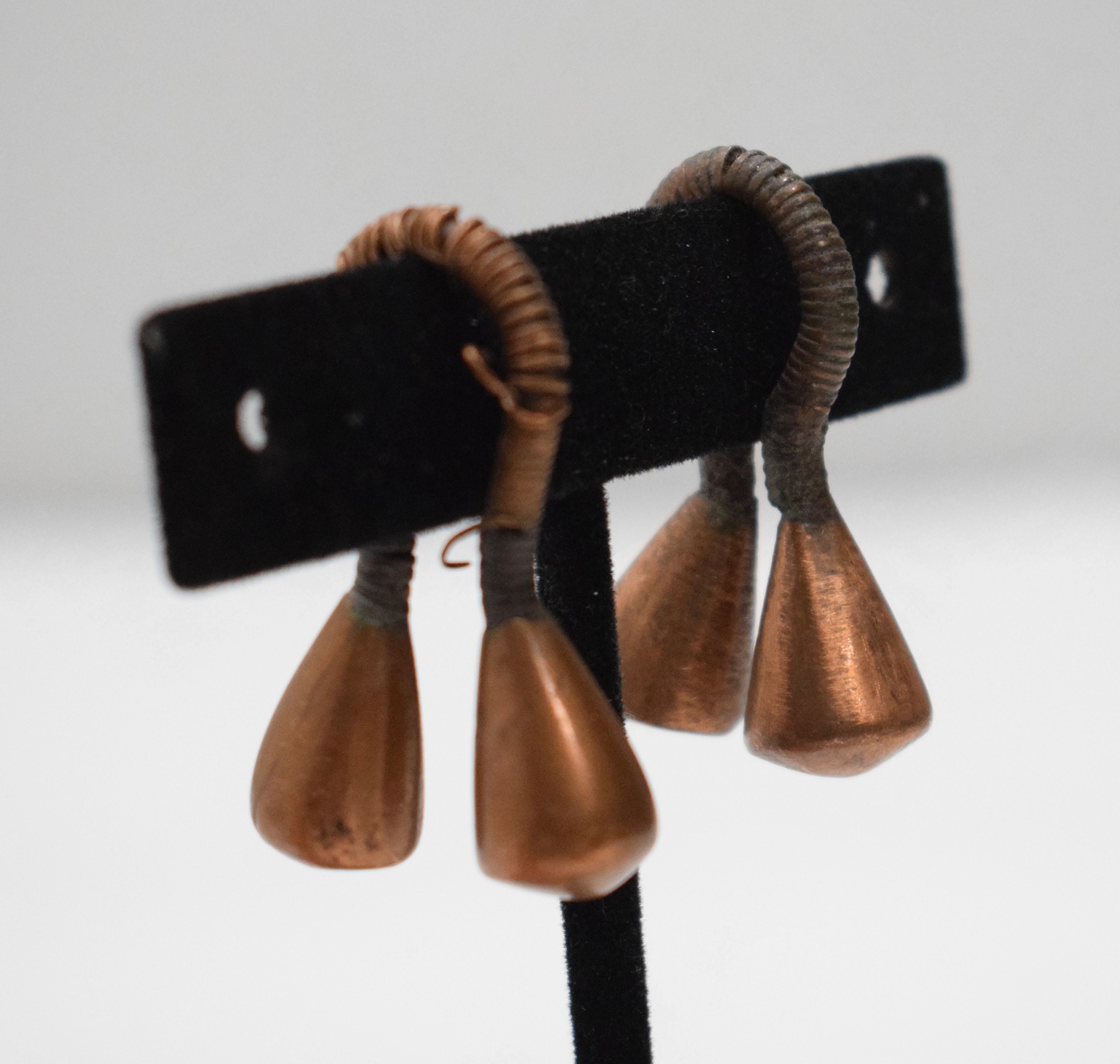 African Masai Copper Mindo Ear Weight Earrings Kenya