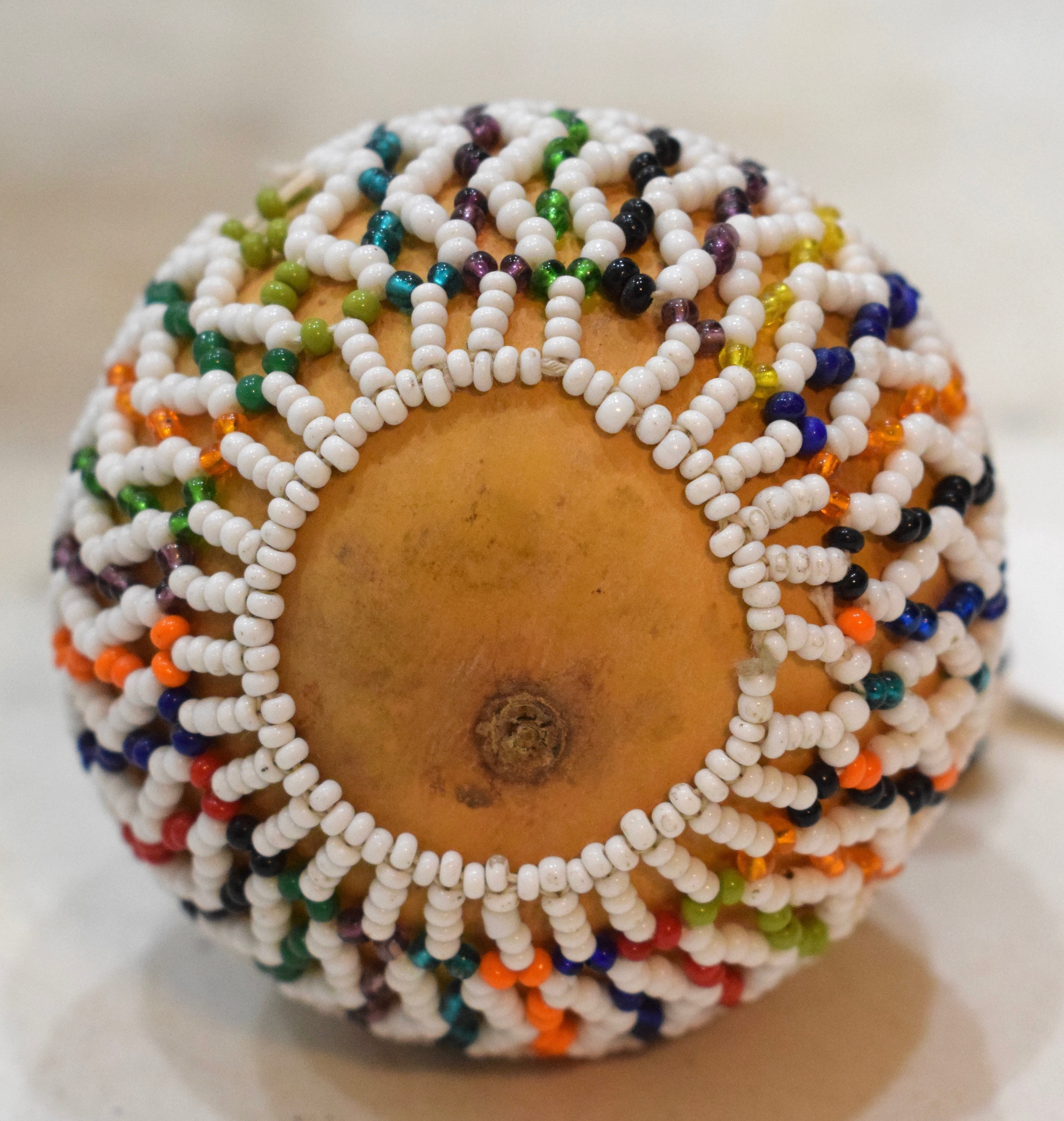African Zulu Beaded Snuff Gourd South Africa Handmade Beaded Gourd