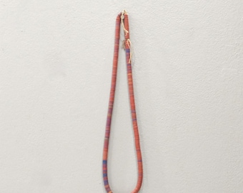 African Vinyl Record Bead Strand Necklace Mali