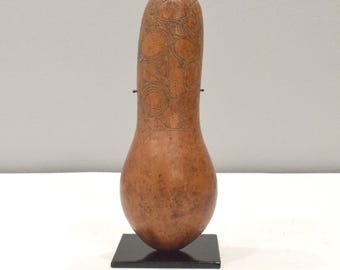 Papua New Guinea Gourd Lime Spatula Cassowary Bone Lime Spatula