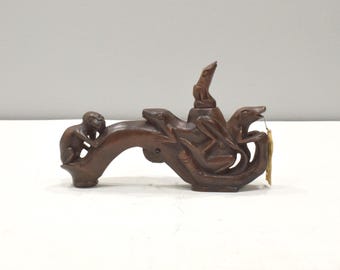 Indonesia Lombok Tribe Chalkline Carpenters Tool Wood Carved