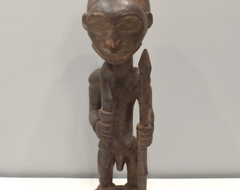 African Statue Luba Hemba Tribe Carved Wood Statue Congo