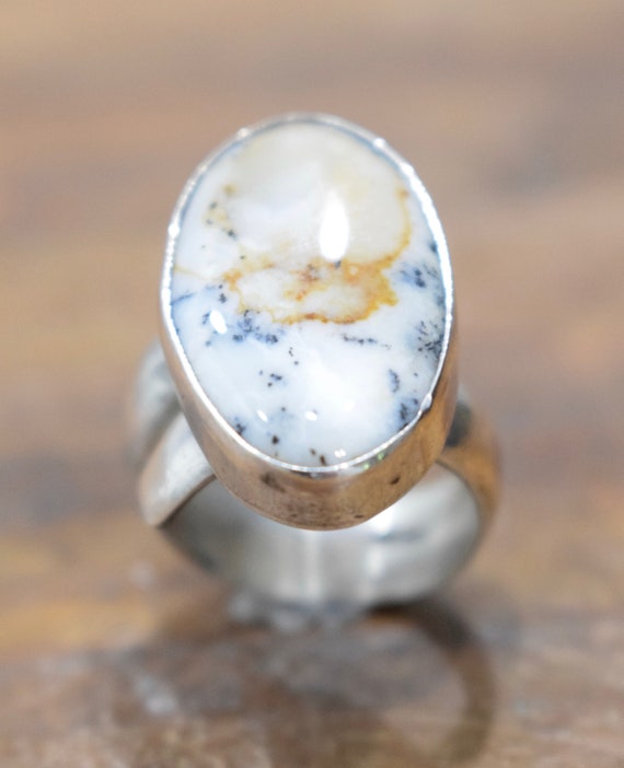 Ring Sterling Silver Oval Agate Ring