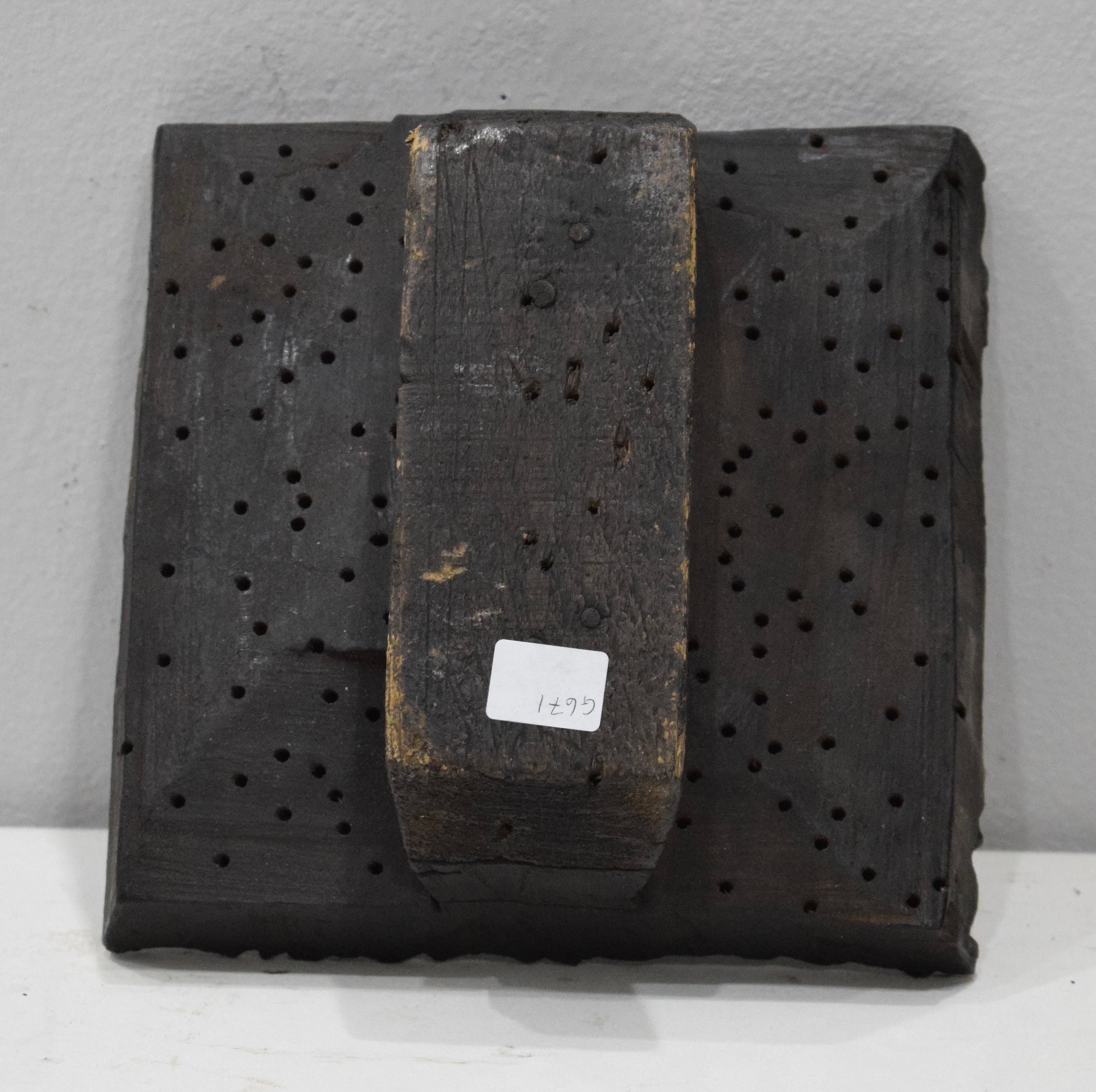 India Wood Block Ink Stamp Hand Carved Floral Design Wood Block Ink Stamp