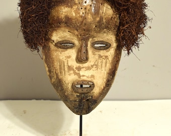 Mask African Mask 1980 Lega Bwami Society Mask