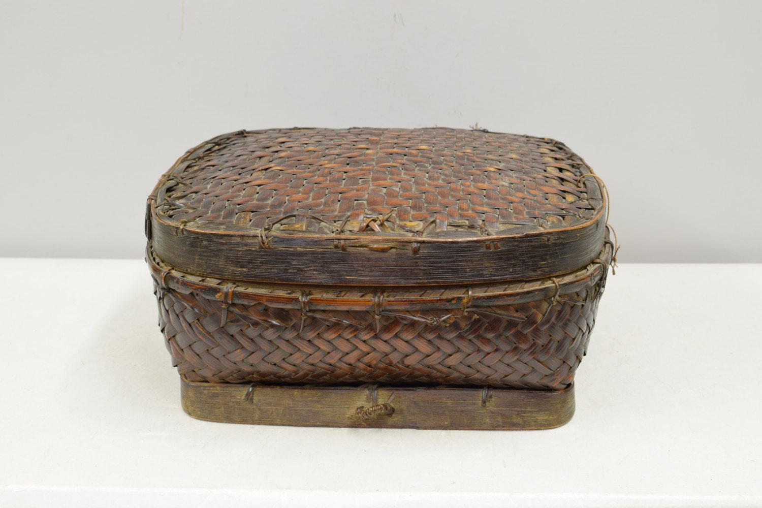 Basket Rice Box Square Rattan Ifugao Tribe Philippines