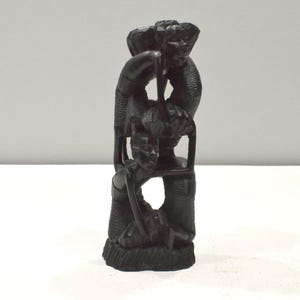 African Statue Tree of Life Ebony Wood Makonde Tribe Tanzania