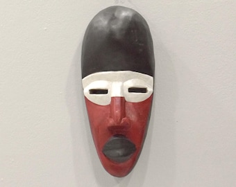 African Dan Painted Wood Mask Liberia