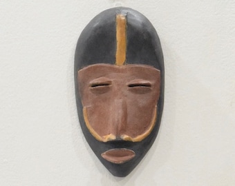 African Dan Burnished Wood Mask Liberia