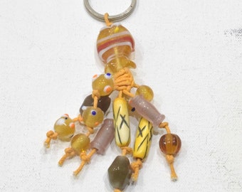 Keychain Gold Assorted Beads Indonesia