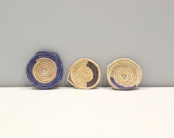 African Basket Botswana Natural Colors Food Basket Set of 3