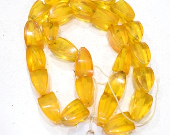 Beads India Yellow Resin Cone Beads 15-16mm