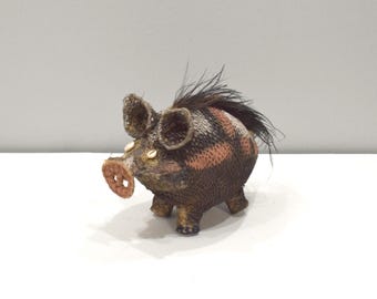 Papua New Guinea Woven Fiber Dream Spirit Pig Latmul Tirbe