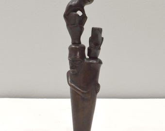 Indonesian Betel Nut Chopper Wood Case and Container Lombok Tribe