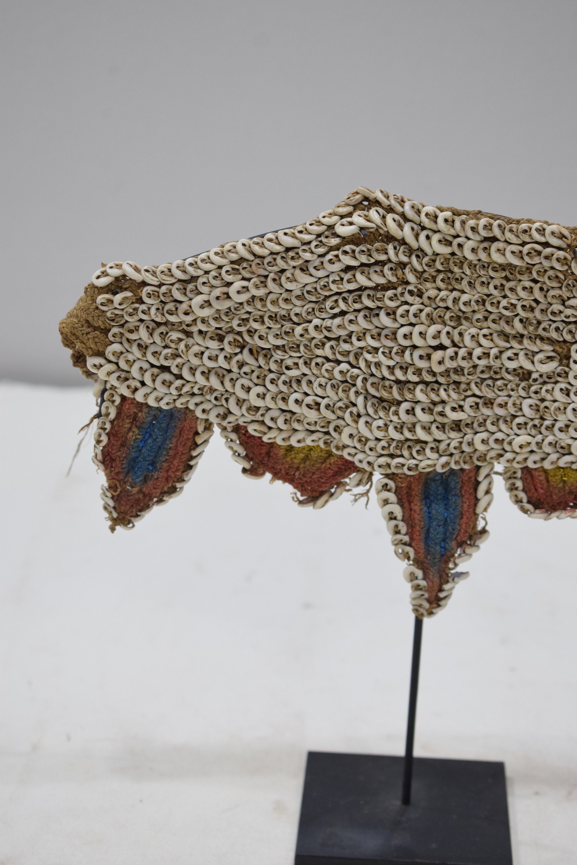 Papua New Guinea Dance Head Ornament Nassa Shell Fiber Abelam Tribe