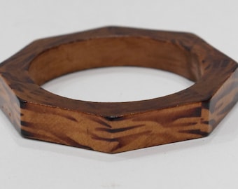 Bracelet Bangle Wood African Zebra Stripe Print Bangle Bracelet