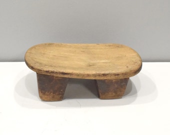 African Stool Lobi Wood Vintage Stool Burkina Faso