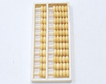 Chinese Bone Abacus in Wood Frame