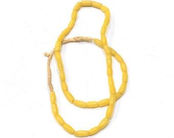 African Yellow Watermelon Beads Ghana