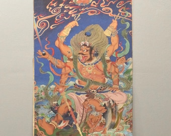 Tibetan Thangka Print Painting Buddhist Deity
