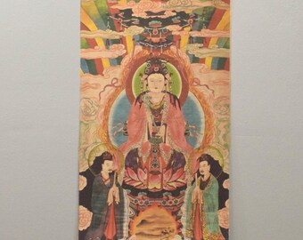 Tibetan Thangka Print Painting Buddhist Deity