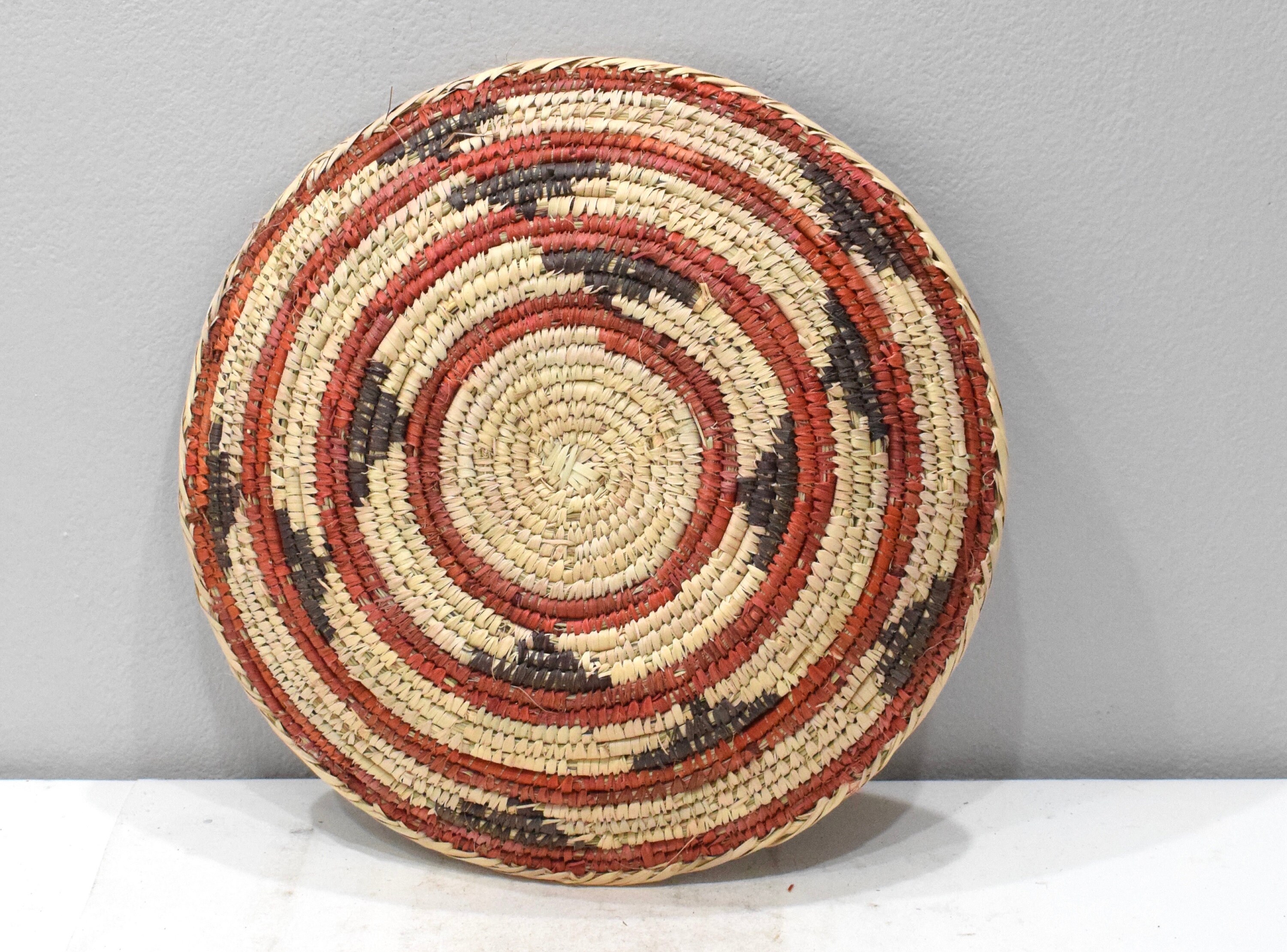 African Basket Botswana Natural Colors South Africa Woven Palm Food Basket