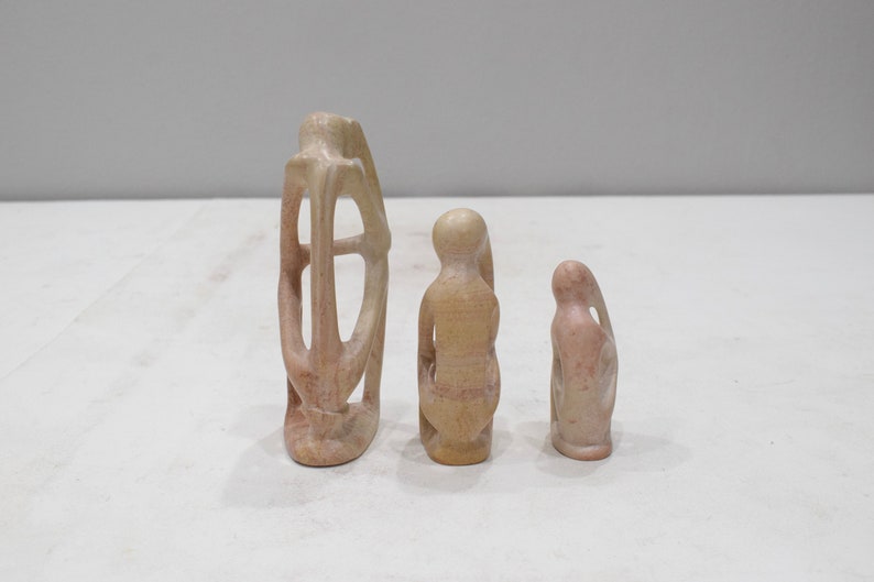 African Soapstone Carved Thinker Sculpture Kenya