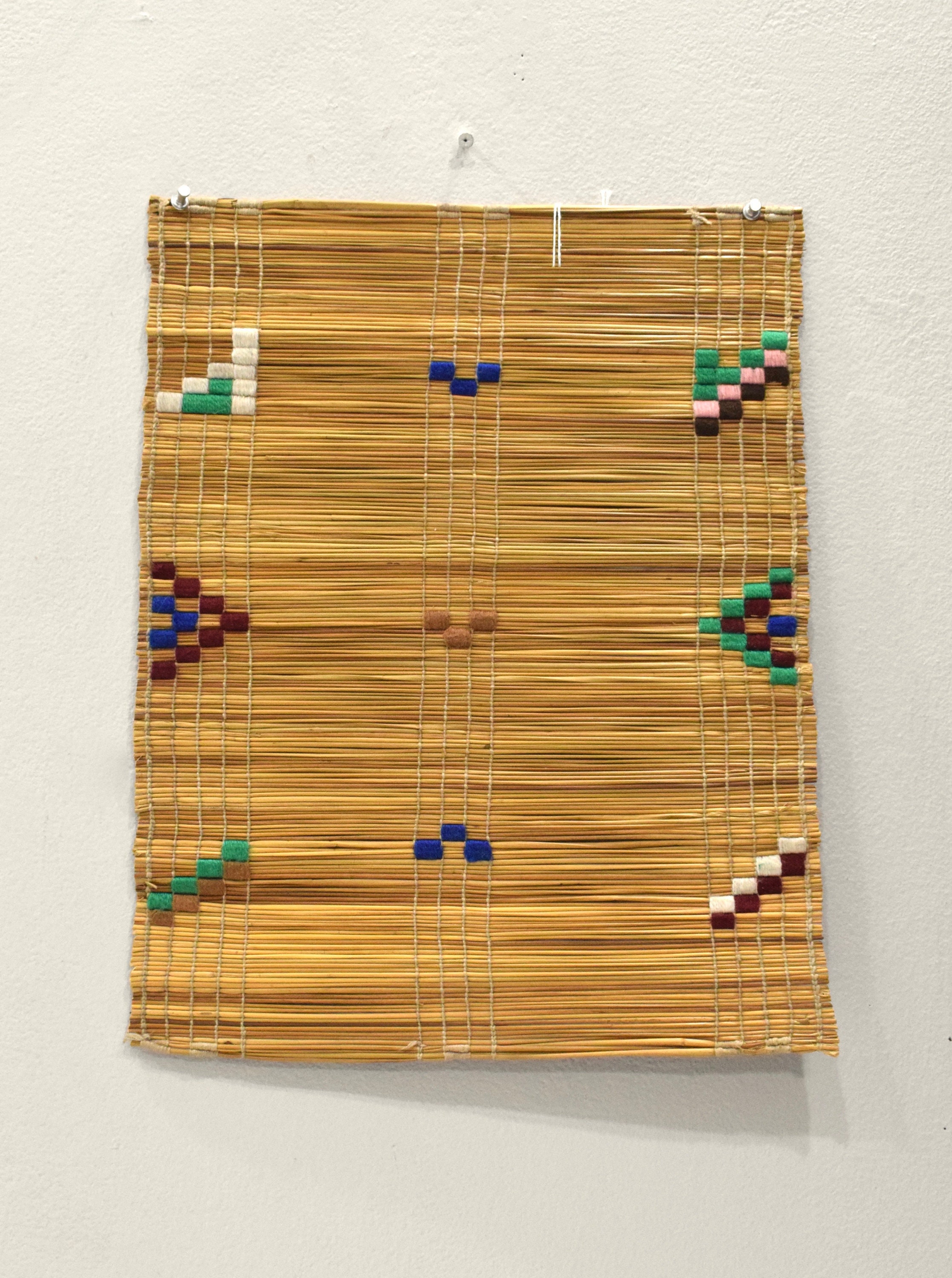 African Zulu Woven Embroidered Mats