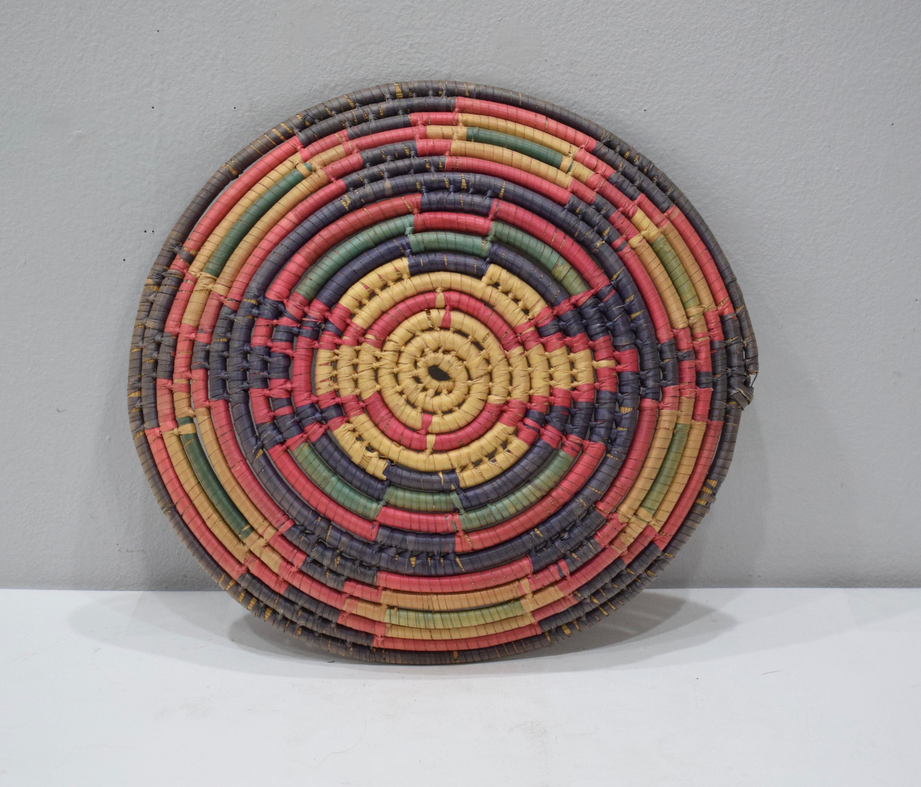Basket Ethiopian Woven Round Basket