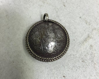 Nepal Silver Coin Pendant