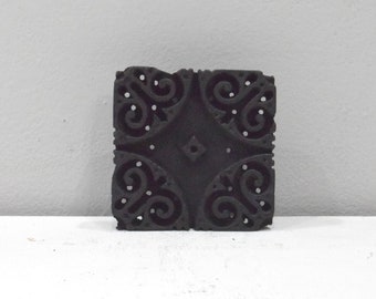 India Wood Block Ink Stamp Hand Carved Design