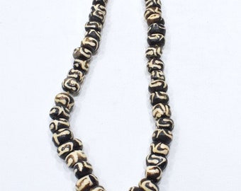 Beads African Batik Bone  Round Beads