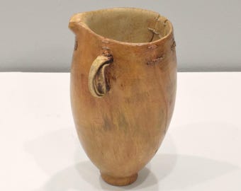 African Wood Pokot Old Milk Water Pitcher Kenya
