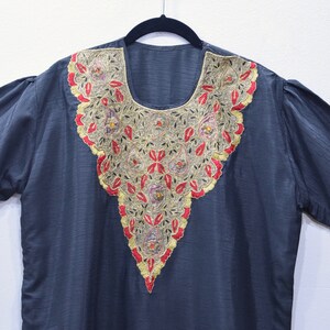 Dress Black Beaded Rayon India Dress