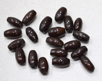 Philippines Dark Brown Horn Tube Beads