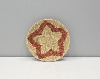 African Basket Botswana Natural Colors South Africa Woven Palm Food Basket