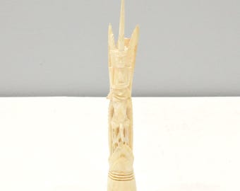 Carved Bovine Cow Bone Indonesia Totem Figure Statue
