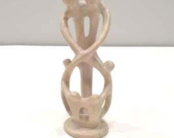 African Soapstone Family Tree of Life Sculpture Kenya