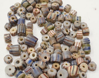 Beads African Sandcast Glass Assorted Beads 10-14mm