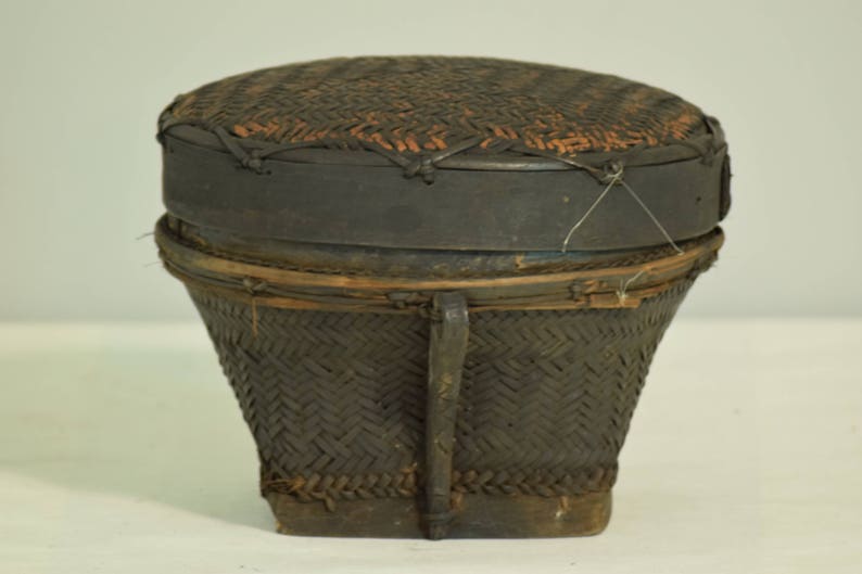 Ifugao Box Basket Round Rice Rattan Food Ifugao Tribe Etsy