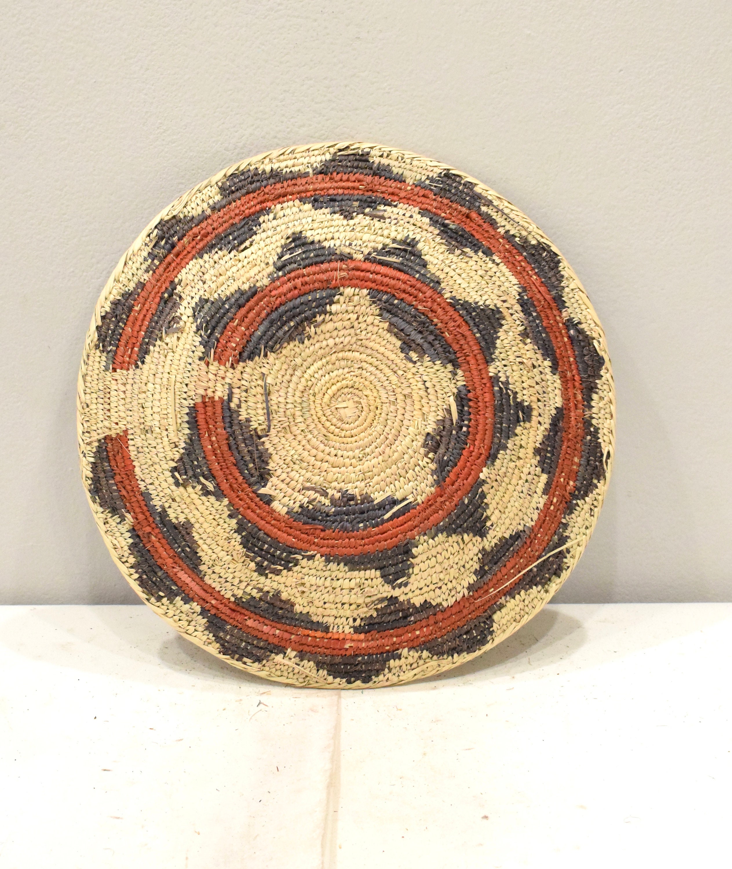 African Basket Botswana Natural Colors South Africa Woven Palm Food Basket