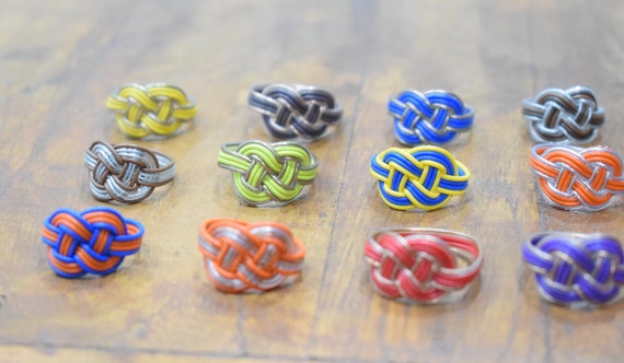 Rings African Colorful Telephone Wire Woven Rings Gem